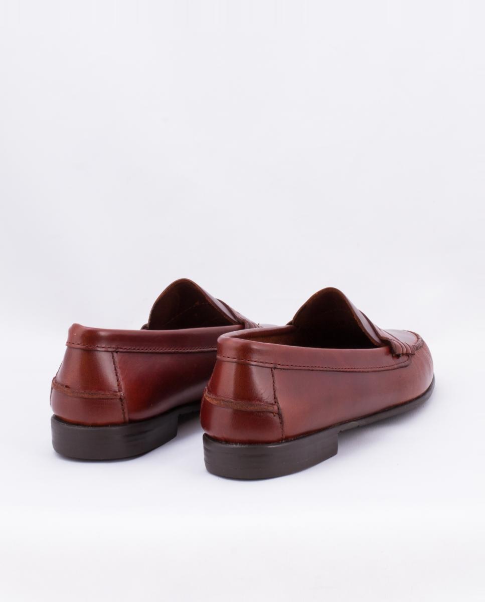 Mocassins com Travessão Ciclon e Sola de Borracha - Bordeaux Castanho-escuro-2