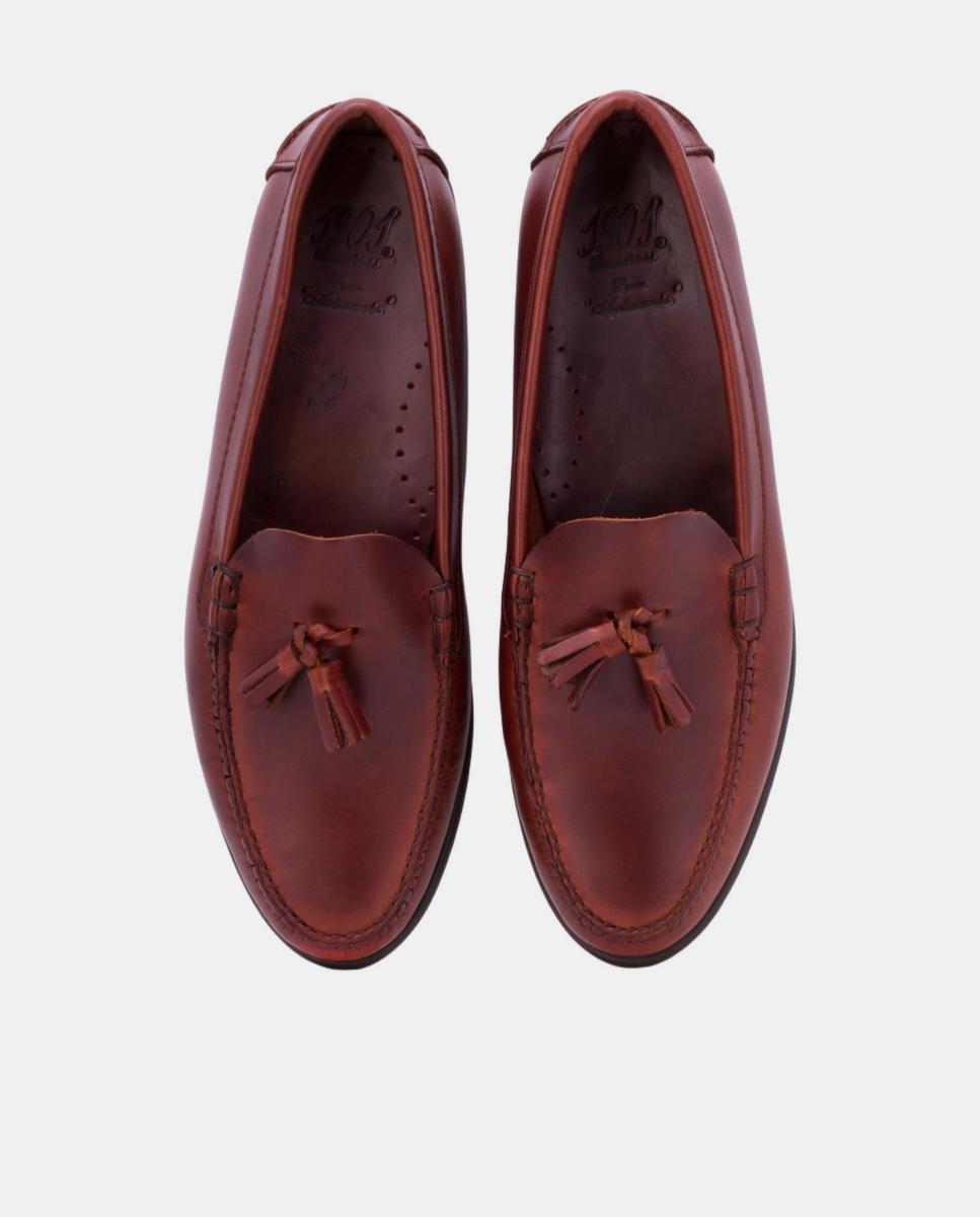 Mocassins Ciclon com Borlas e Sola de Borracha - Seahorse Castanho-escuro-5