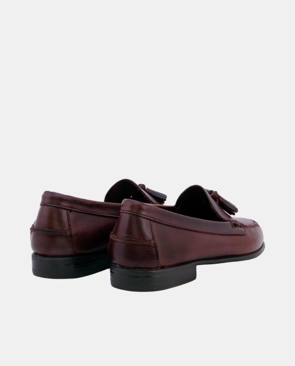 Mocassins Ciclon com Borlas e Sola de Borracha - Seahorse Castanho-escuro-2