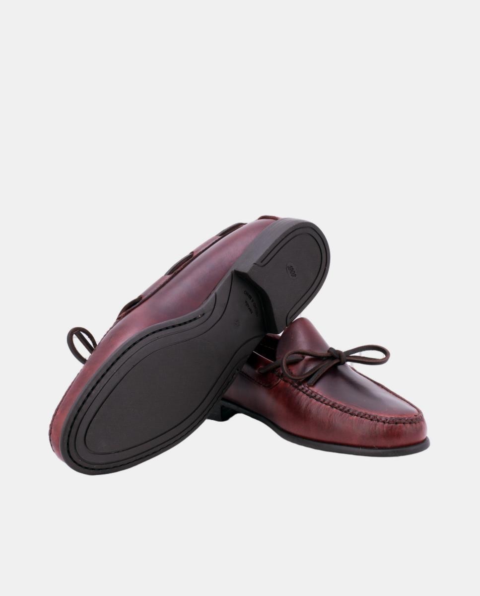 Mocassins com Laço Ciclon e Sola de Borracha - Bordeaux Bordeaux-3