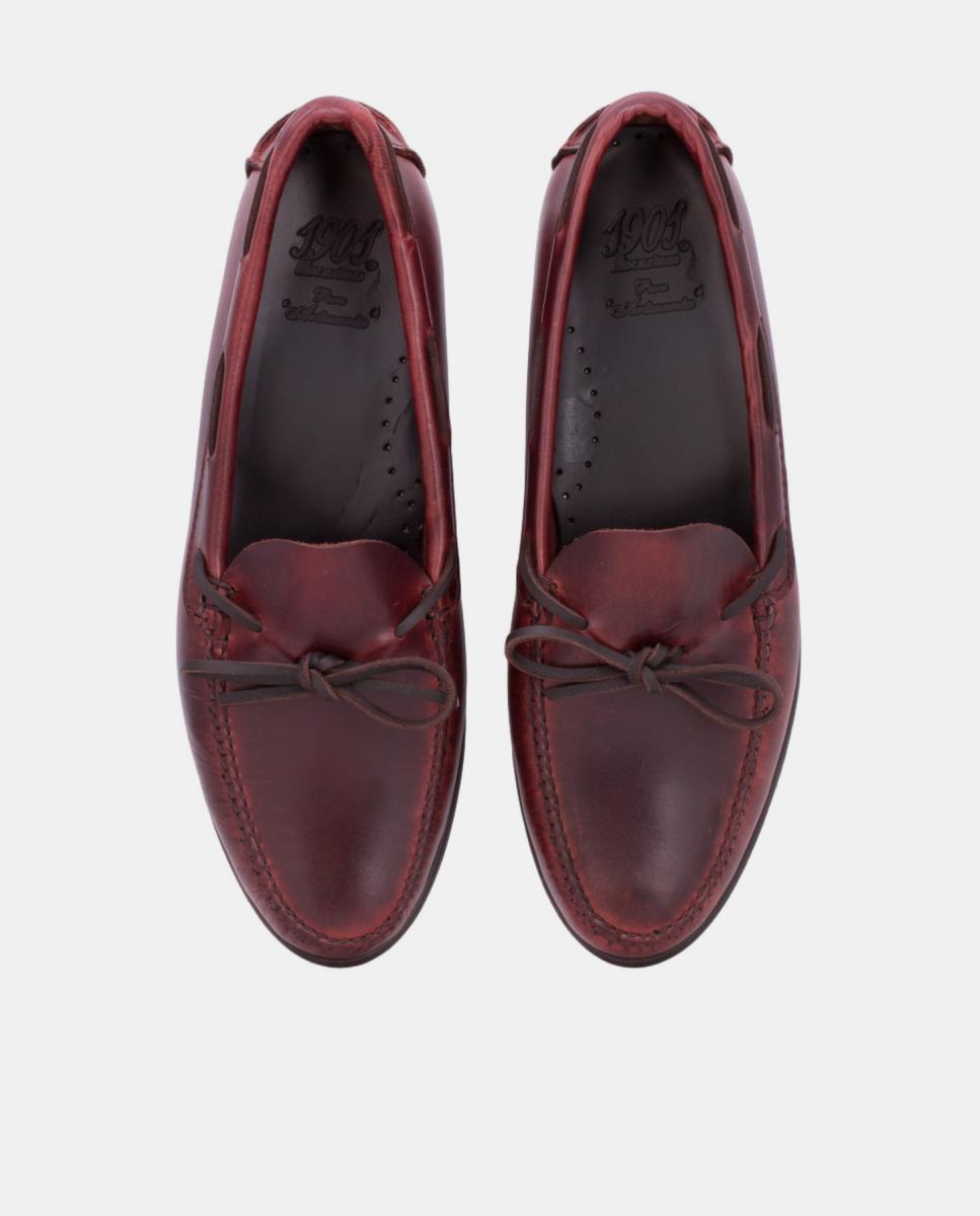 Mocassins com Laço Ciclon e Sola de Borracha - Bordeaux Bordeaux-5
