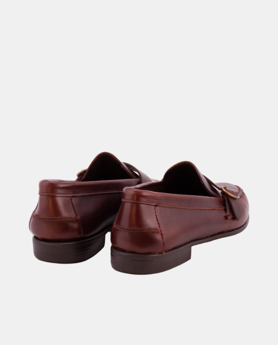 Mocassins com Fivela Ciclon com Sola de Borracha - Moka Castanho-2