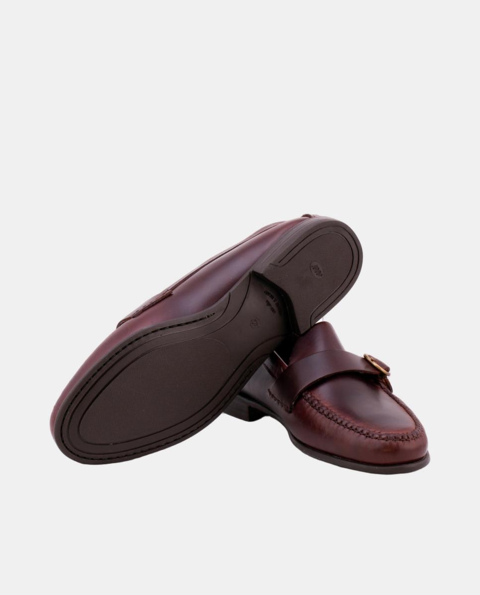 Mocassins com Fivela Ciclon com Sola de Borracha - Moka Castanho-3