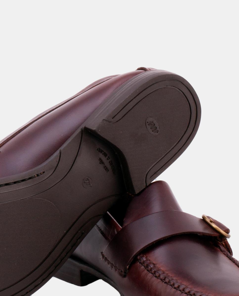 Mocassins com Fivela Ciclon com Sola de Borracha - Moka Castanho-4