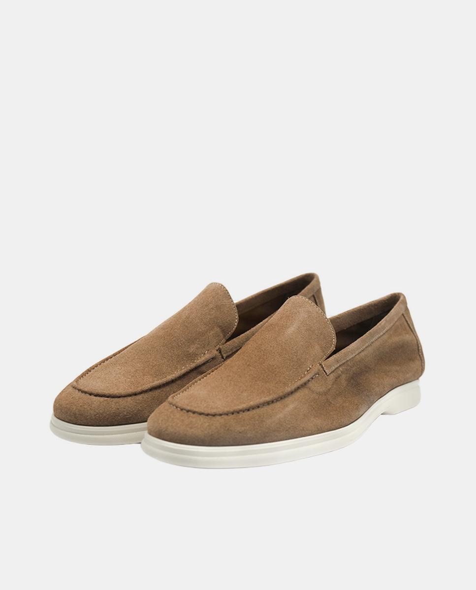 Mocassins em Croute com Sola de Borracha Castanho taupe-2