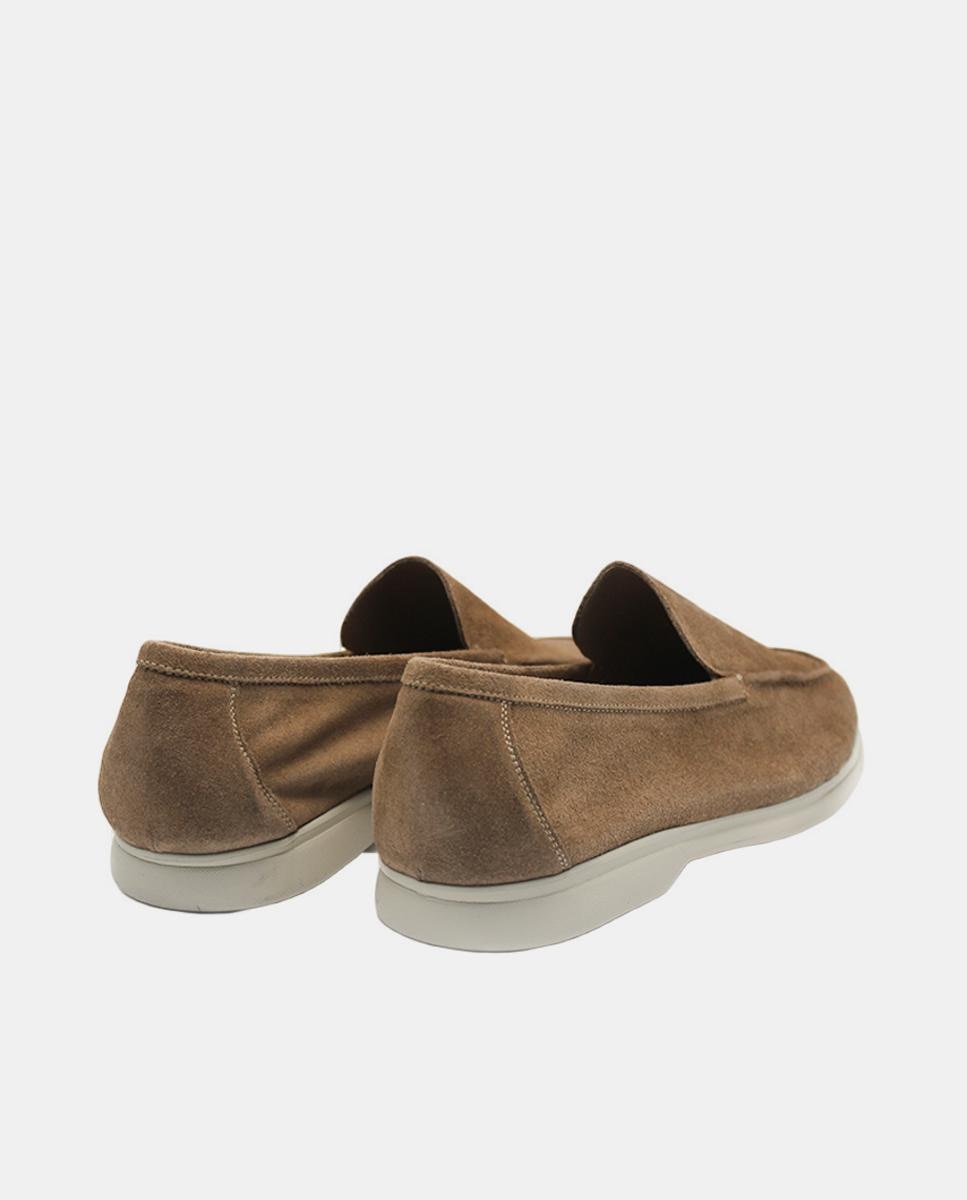 Mocassins em Croute com Sola de Borracha Castanho taupe-3