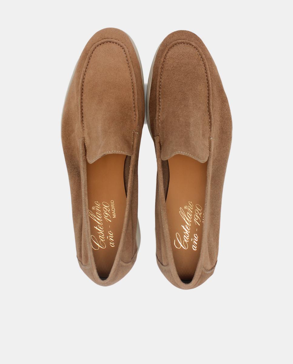 Mocassins em Croute com Sola de Borracha Castanho taupe-4