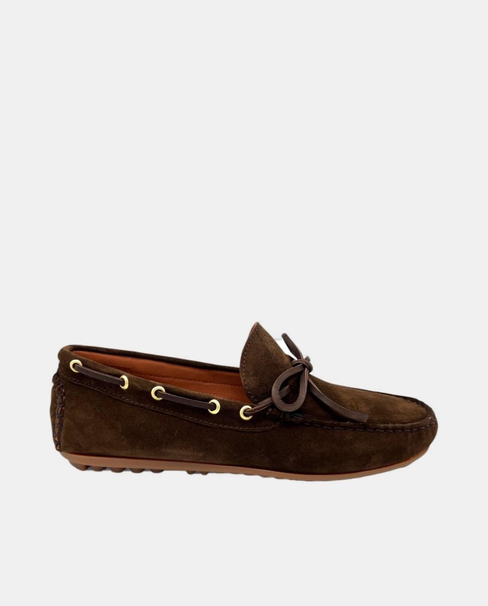 Imagem 0 de Mocassins com Laço e em Pele com Efeito Crocodilo