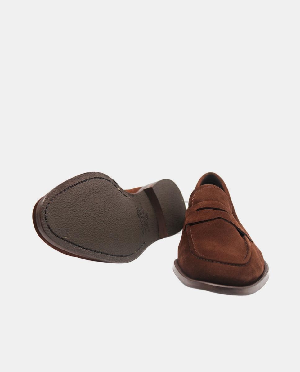Mocassins em Croute com Sola de Borracha Castanho-escuro-3