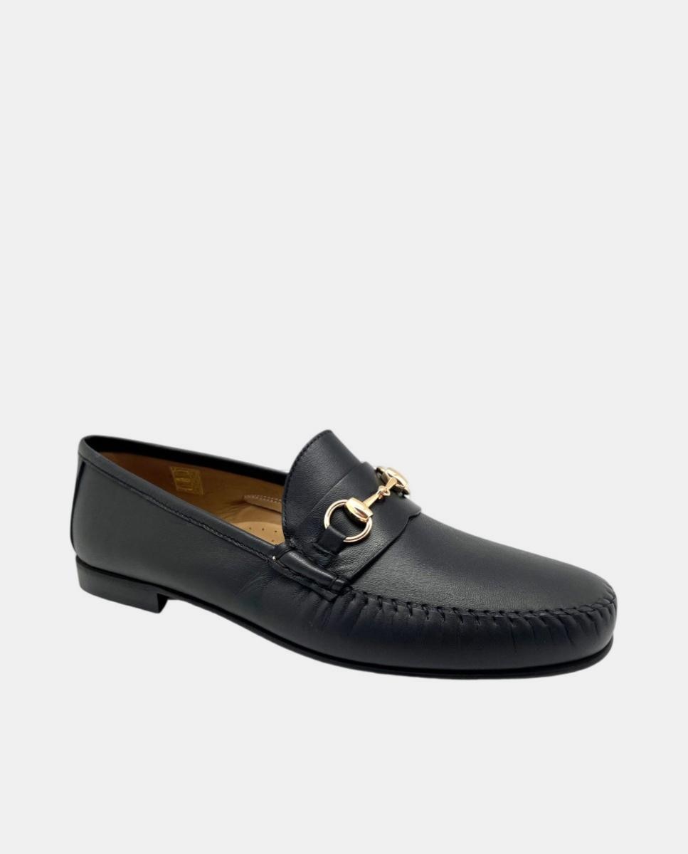 Mocassins em Pele Bovina Tipo Napa com Sola de Borracha Preto-2