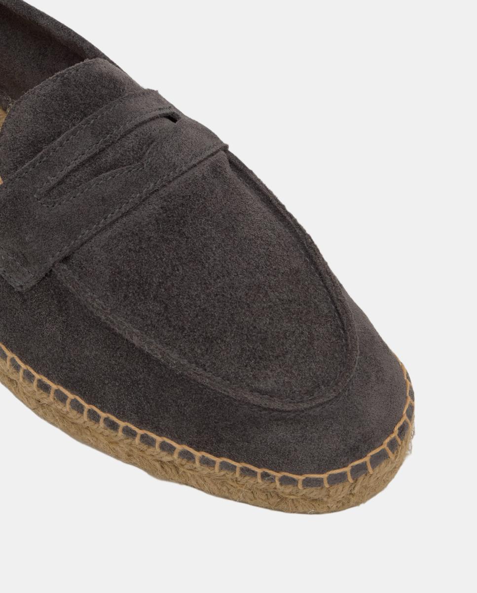 Alpargata de hombre en serraje - Castañer - Gris Gris-4