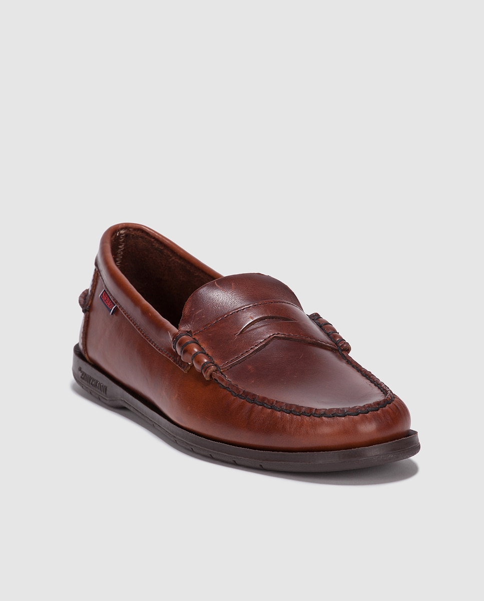 Mocassins Sebago em pele castanhos Castanho-2