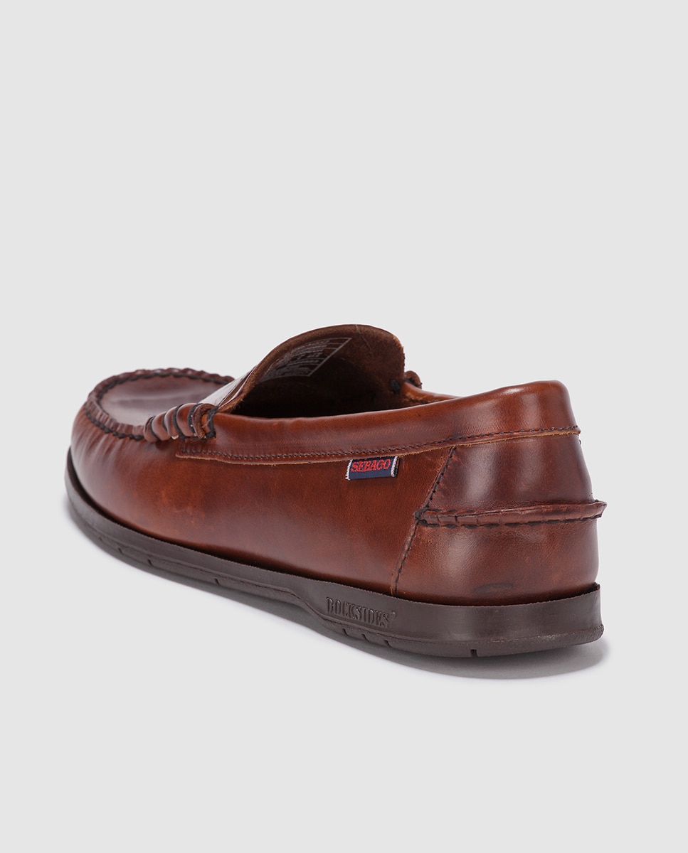 Mocassins Sebago em pele castanhos Castanho-3