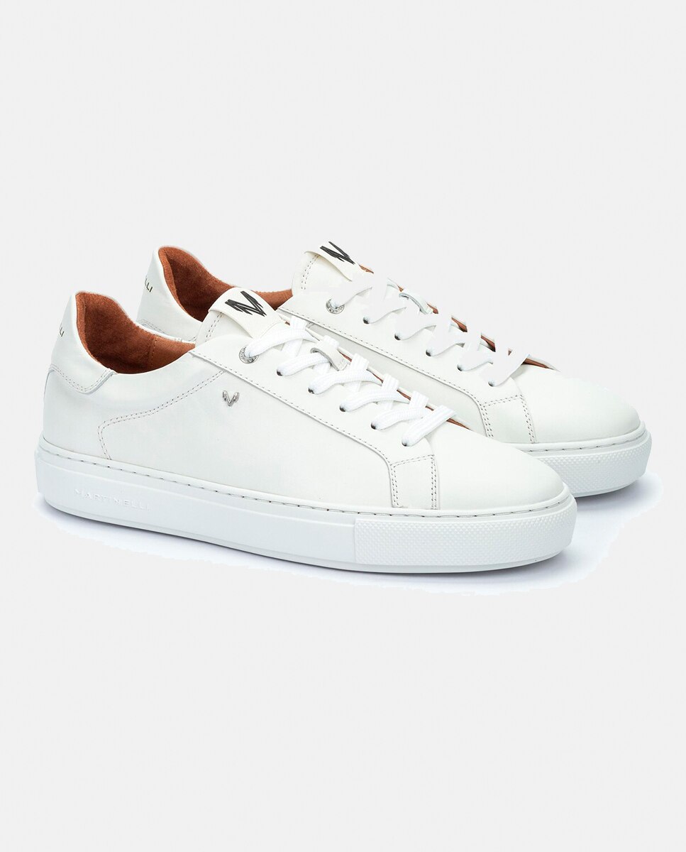 Sapatilhas em Pele Branco-2