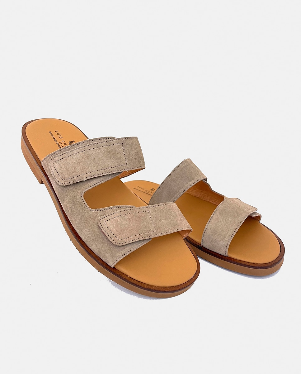 Sandálias Abertas em Pele Castanho-3