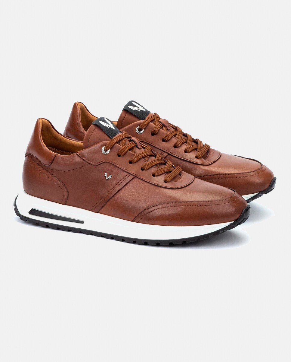 Sapatilhas em Pele Couro-2