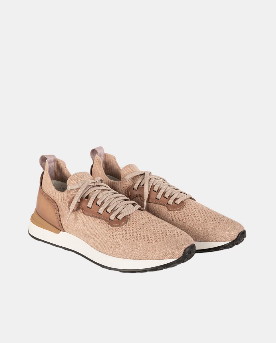Sapatilhas de Running Knitting Natural-2