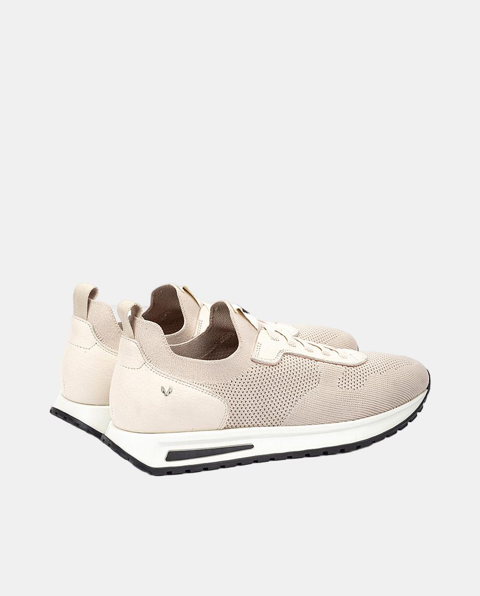 Sapatilhas em Pele - Branco Branco-marfim-3