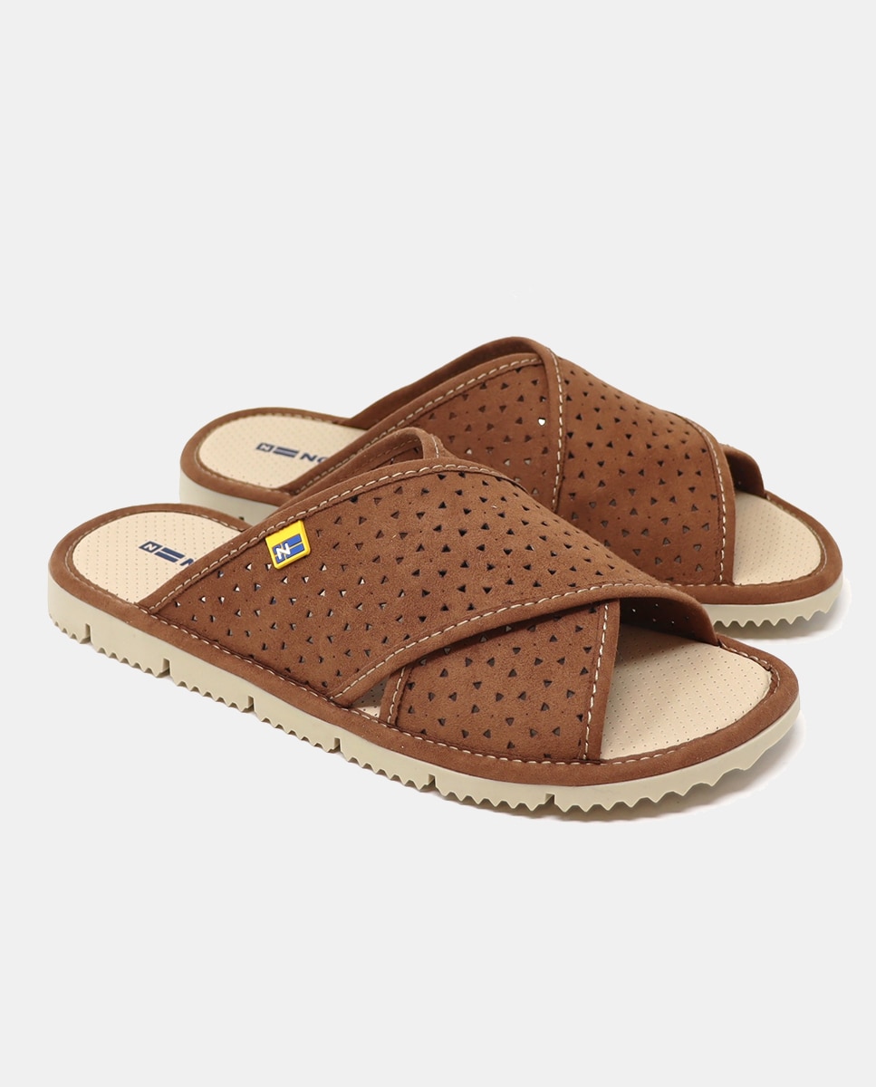 Chinelos de Quarto Castanho-2