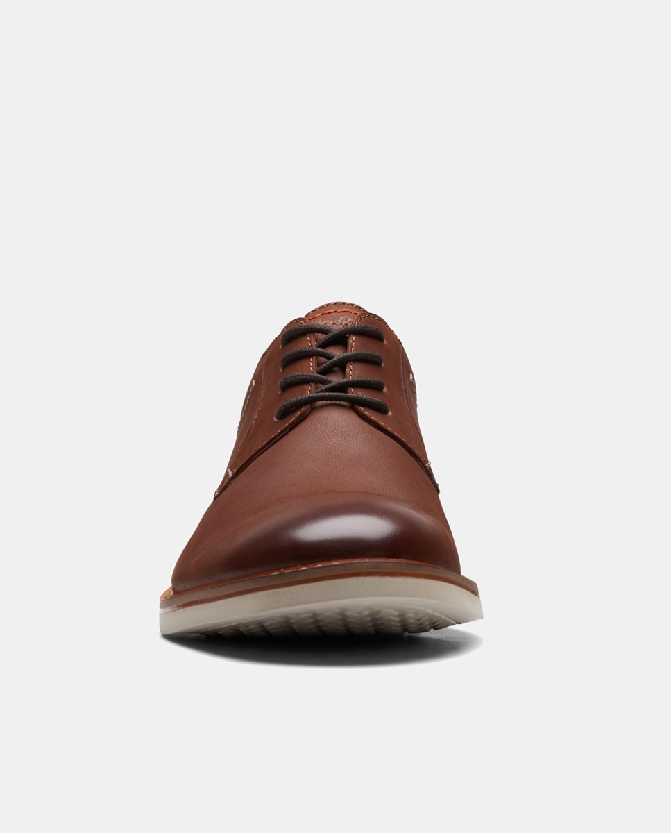 Sapatos Atticus LTLace em Couro com Sola de Borracha Castanho-3