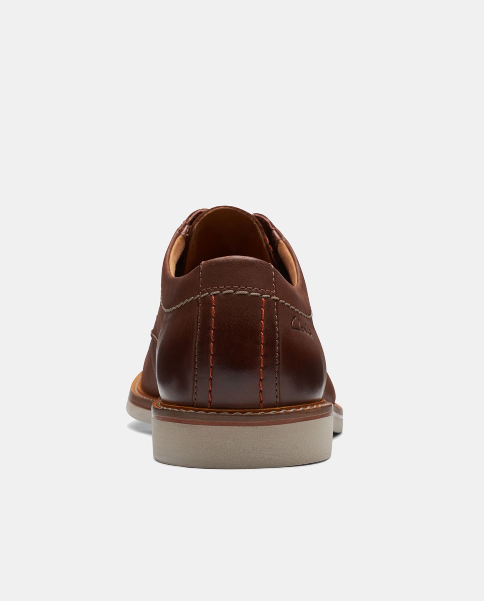 Sapatos Atticus LTLace em Couro com Sola de Borracha Castanho-6