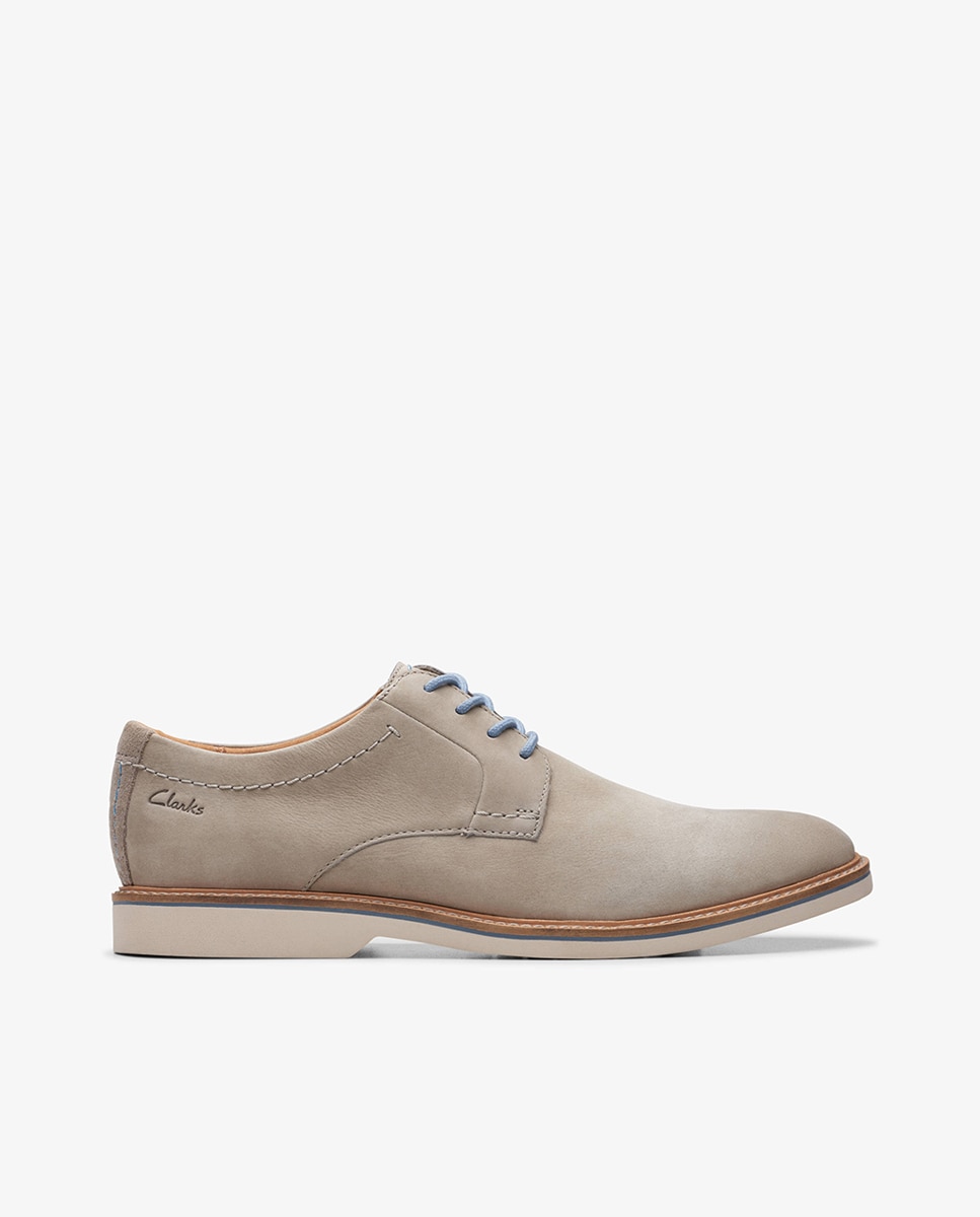 Sapatos de Atacadores Atticus LT Lace em Nobuck Cinzento-2