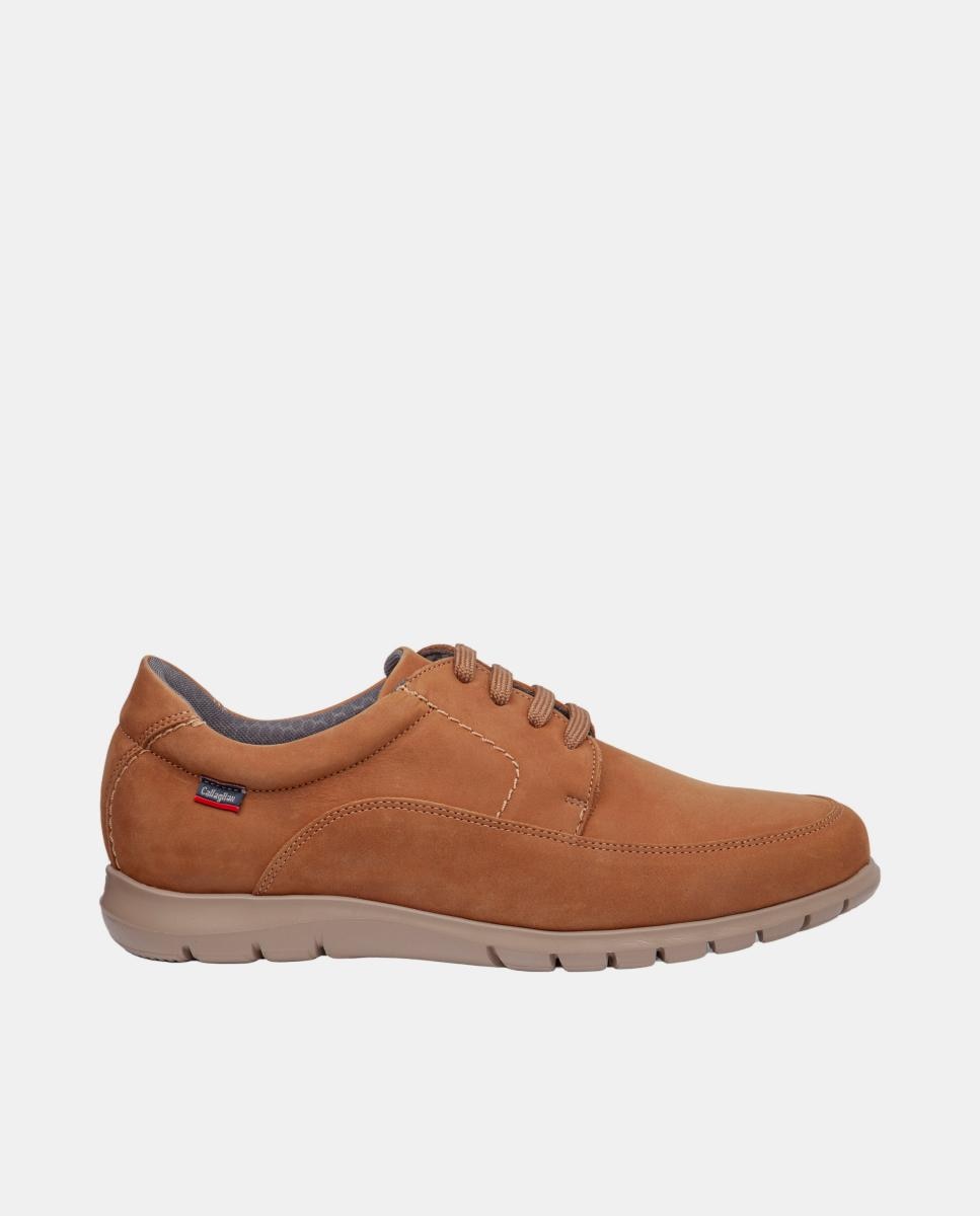 Imagen 0 de Zapatos de cordones de hombre de piel