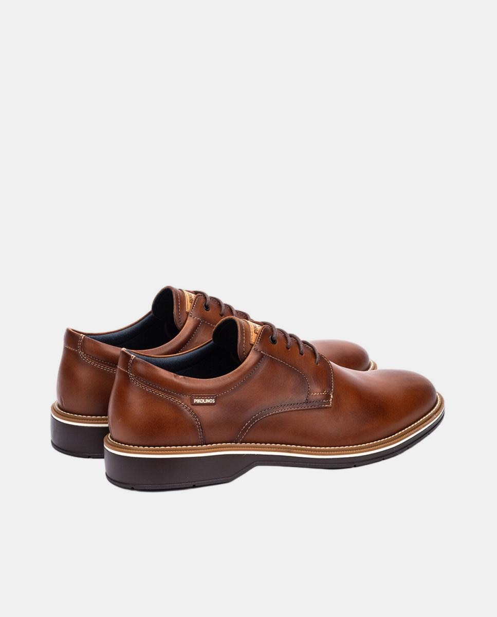 Zapatos de cordones de hombre de piel en color - Pikolinos - Marrón Marrón-3