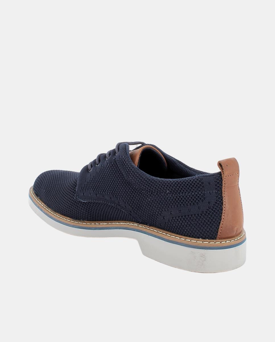 Sapatos em Tecido com Atacadores e Palmilha Amovível em Pele Azul-3