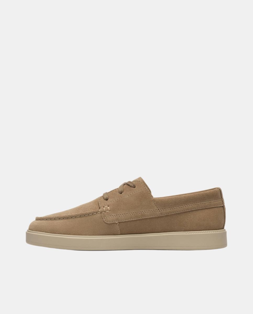 Sapatos Flexway Step em Pele com Sola de Borracha Castanho-2