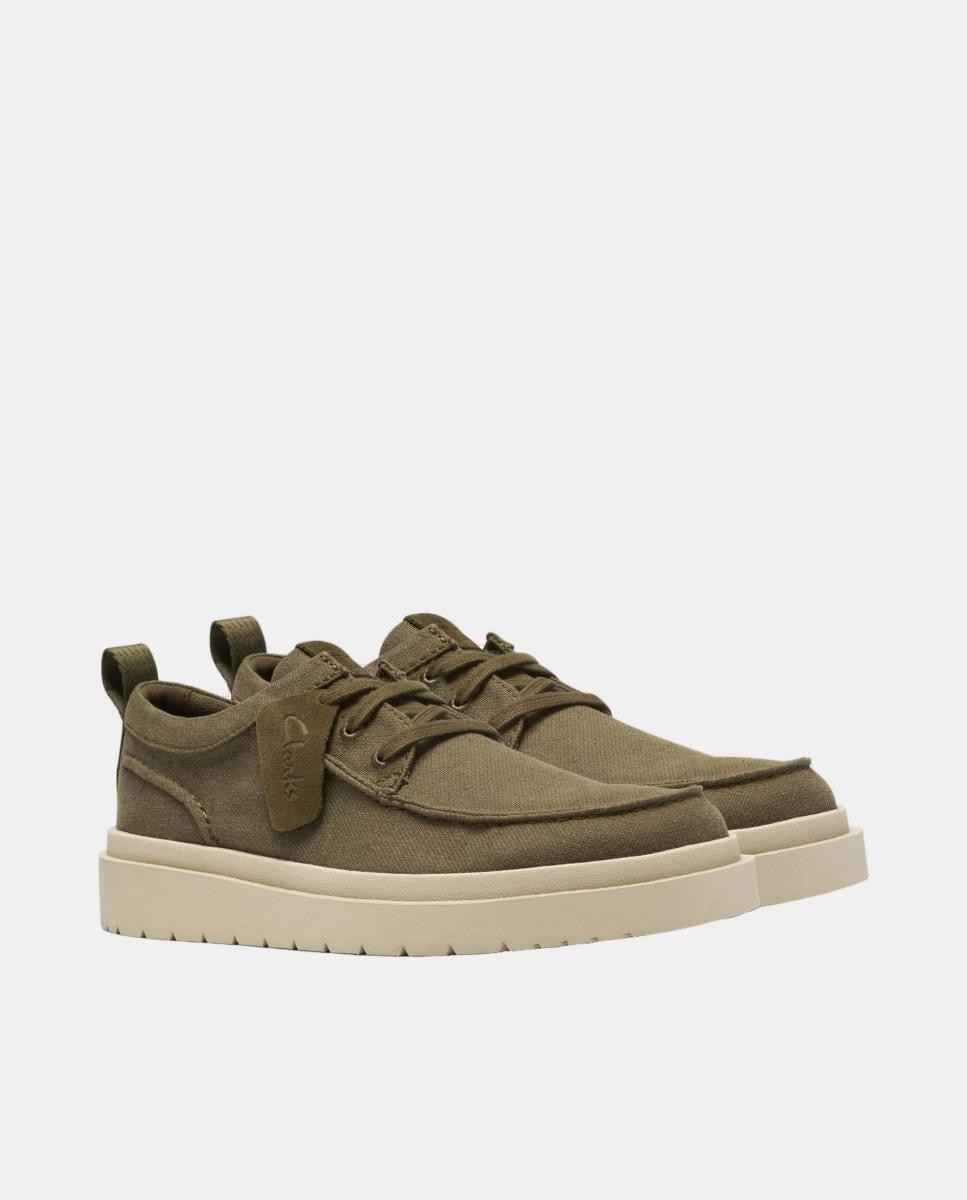 Sapatos Polden Moc em Têxtil com Sola em EVA Verde-militar-3
