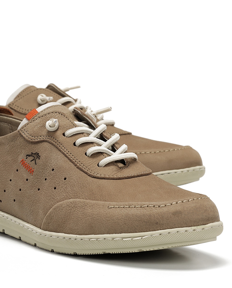 Sapatos em Pele com Atacadores Elásticos Natural-7