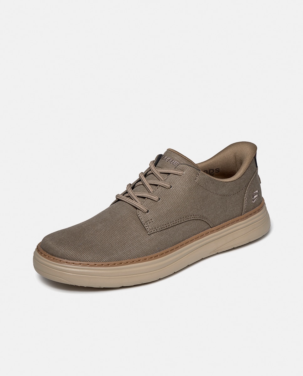 Sapatilhas Casual com Acabamento em Lona Natural-3