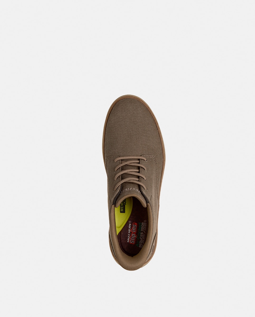 Sapatilhas Casual com Acabamento em Lona Natural-4