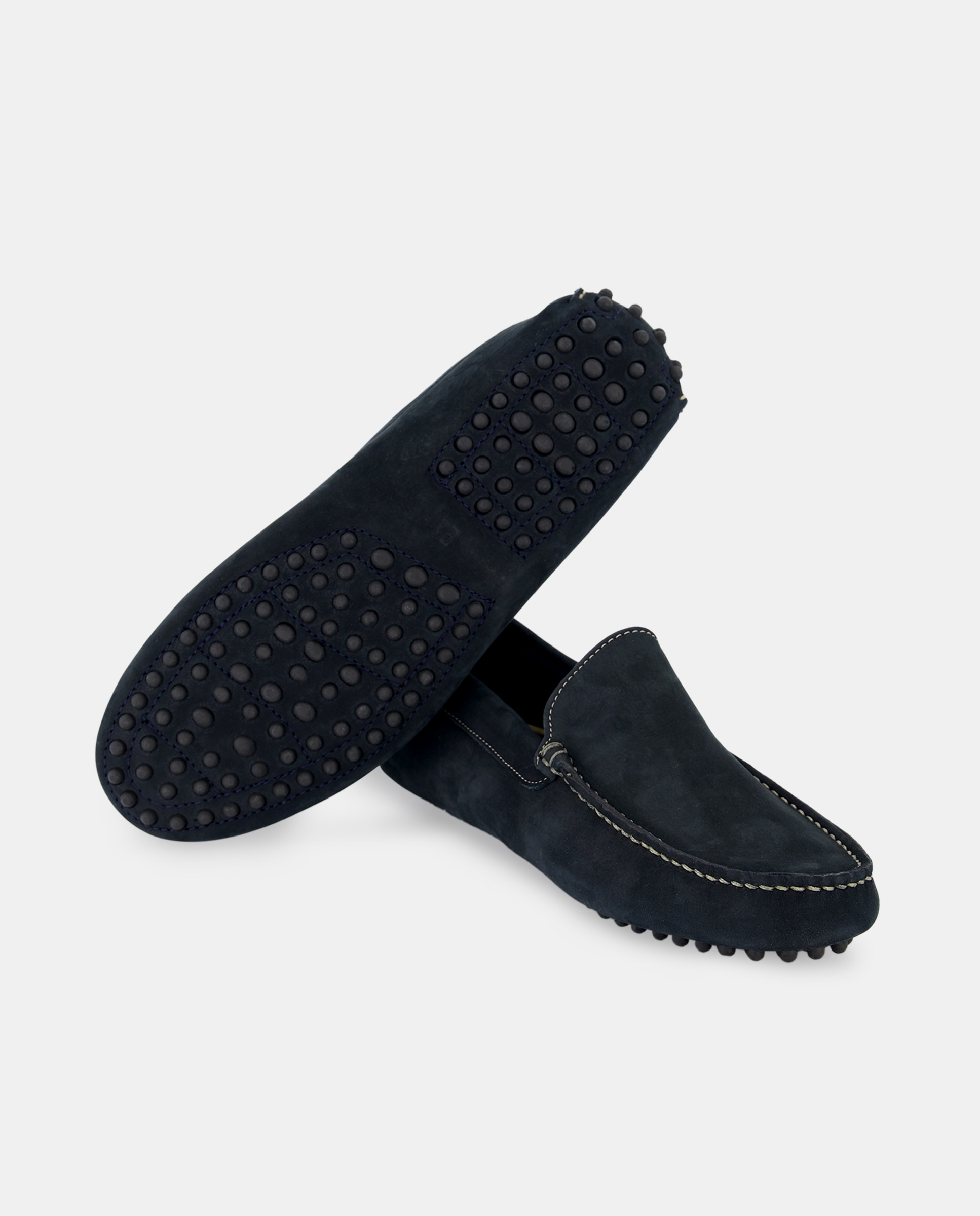Mocassins com Tecnologia Adaptaction e em Pele - Azul Azul-2