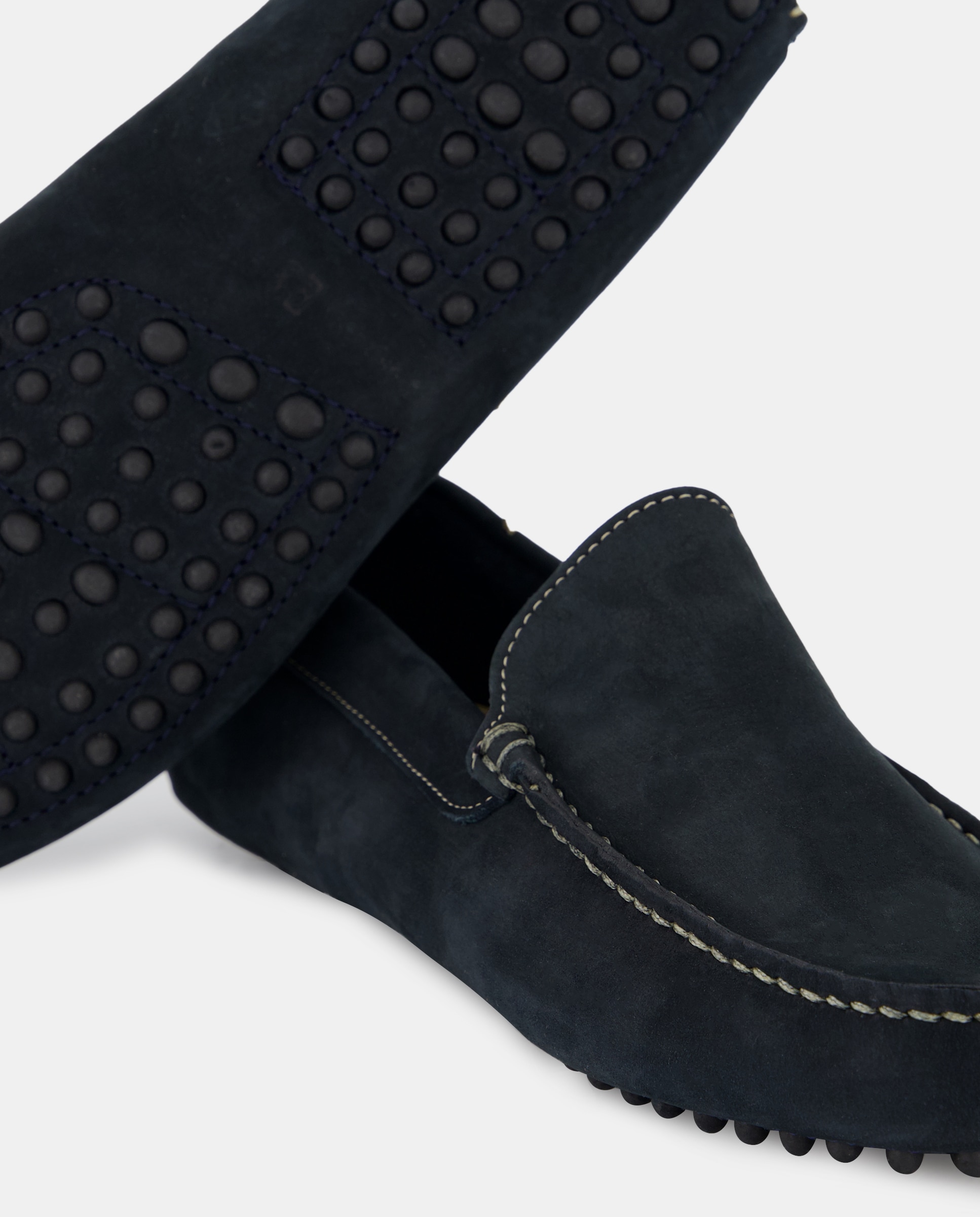 Mocassins com Tecnologia Adaptaction e em Pele - Azul Azul-5