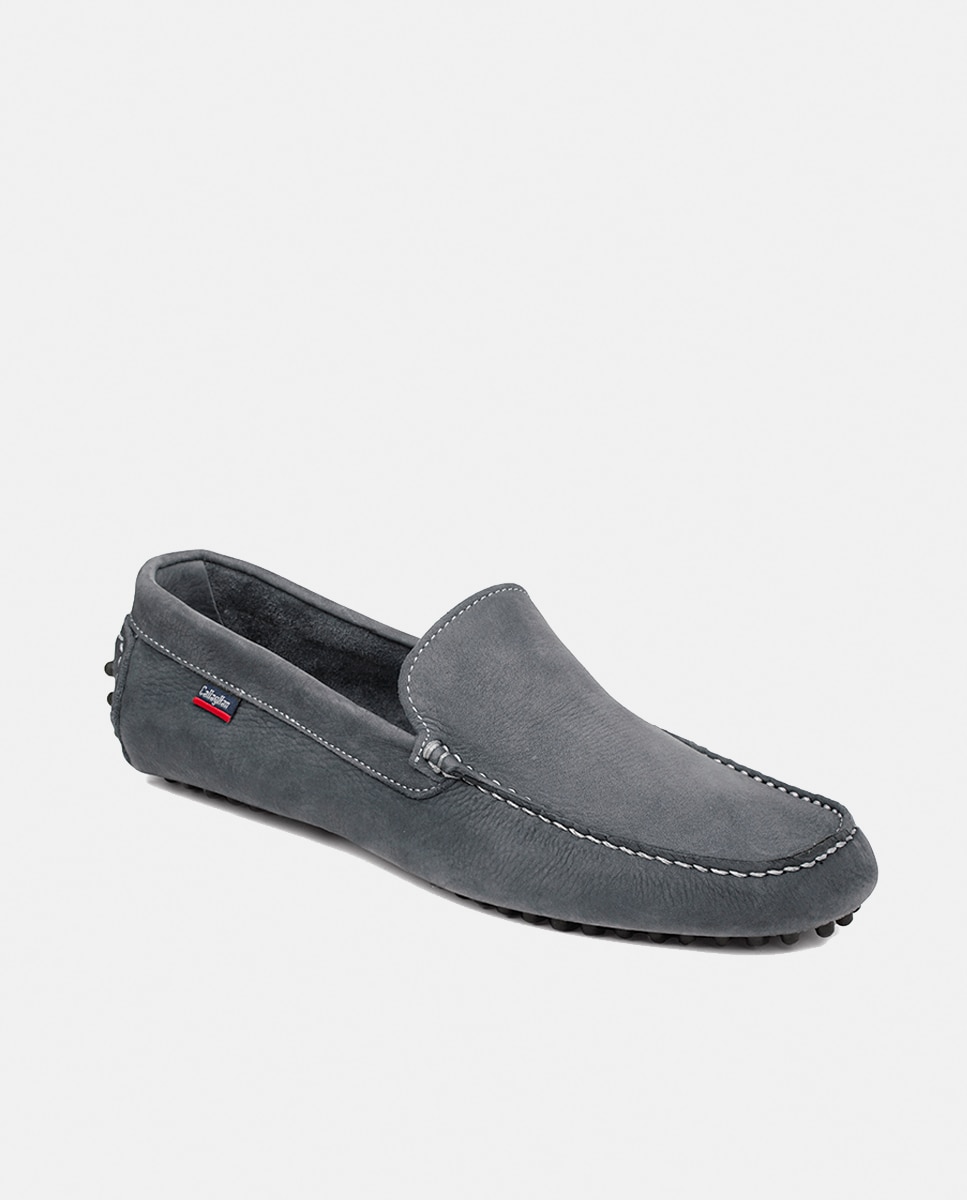 Mocassins com Tecnologia Adaptaction e em Pele - Cinzento Cinzento-2