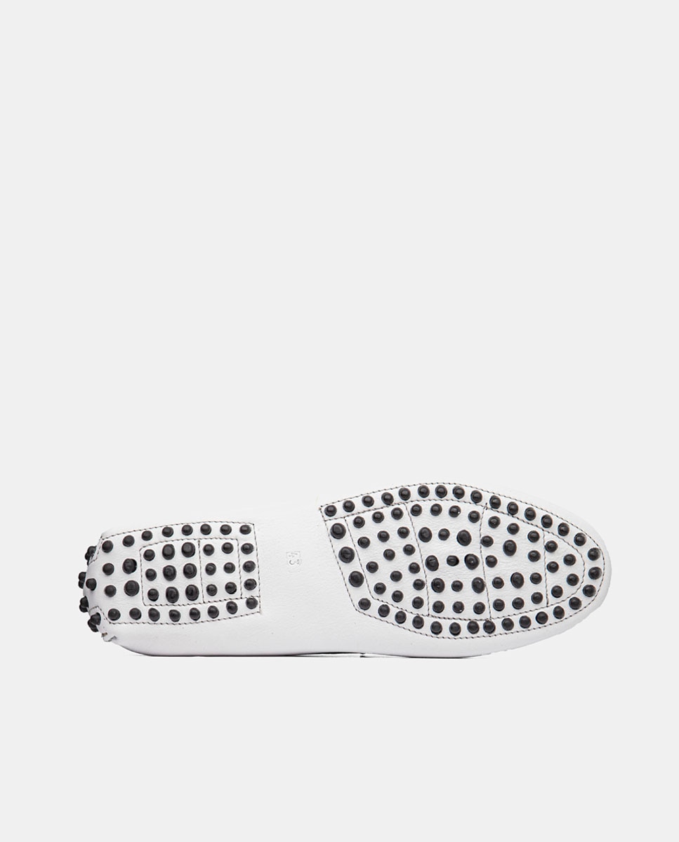 Mocassins com Tecnologia Adaptaction em Pele Branco-4