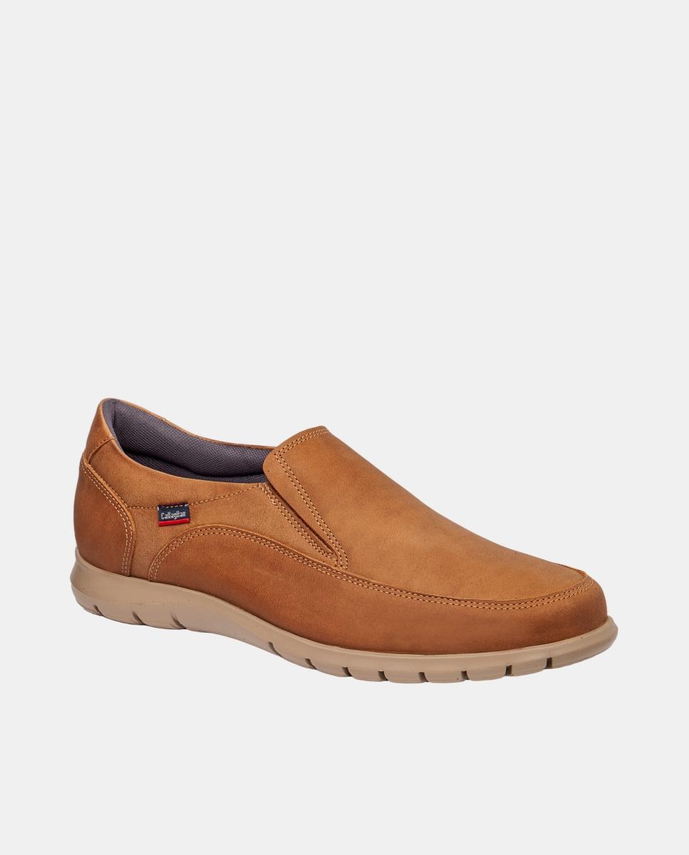 Sapatos Elásticos em Pele Couro-2