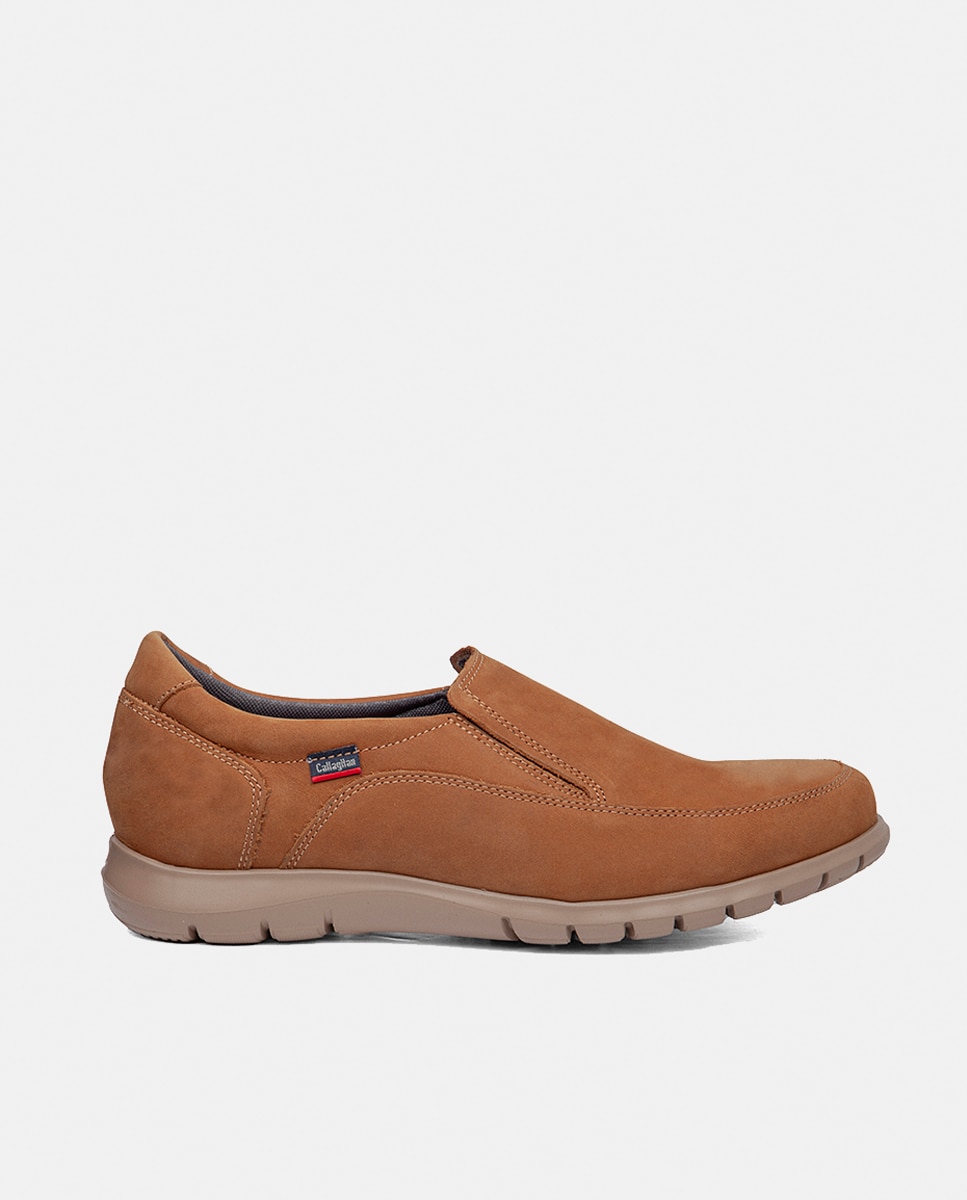Sapatos Elásticos em Pele Couro-5