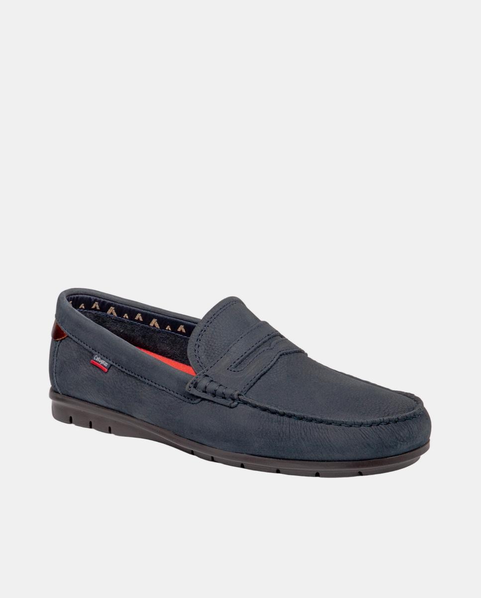 Mocassins em Pele Azul-marinho-2
