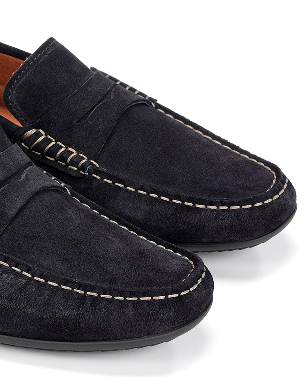 Mocassins em Pele Azul-marinho-6