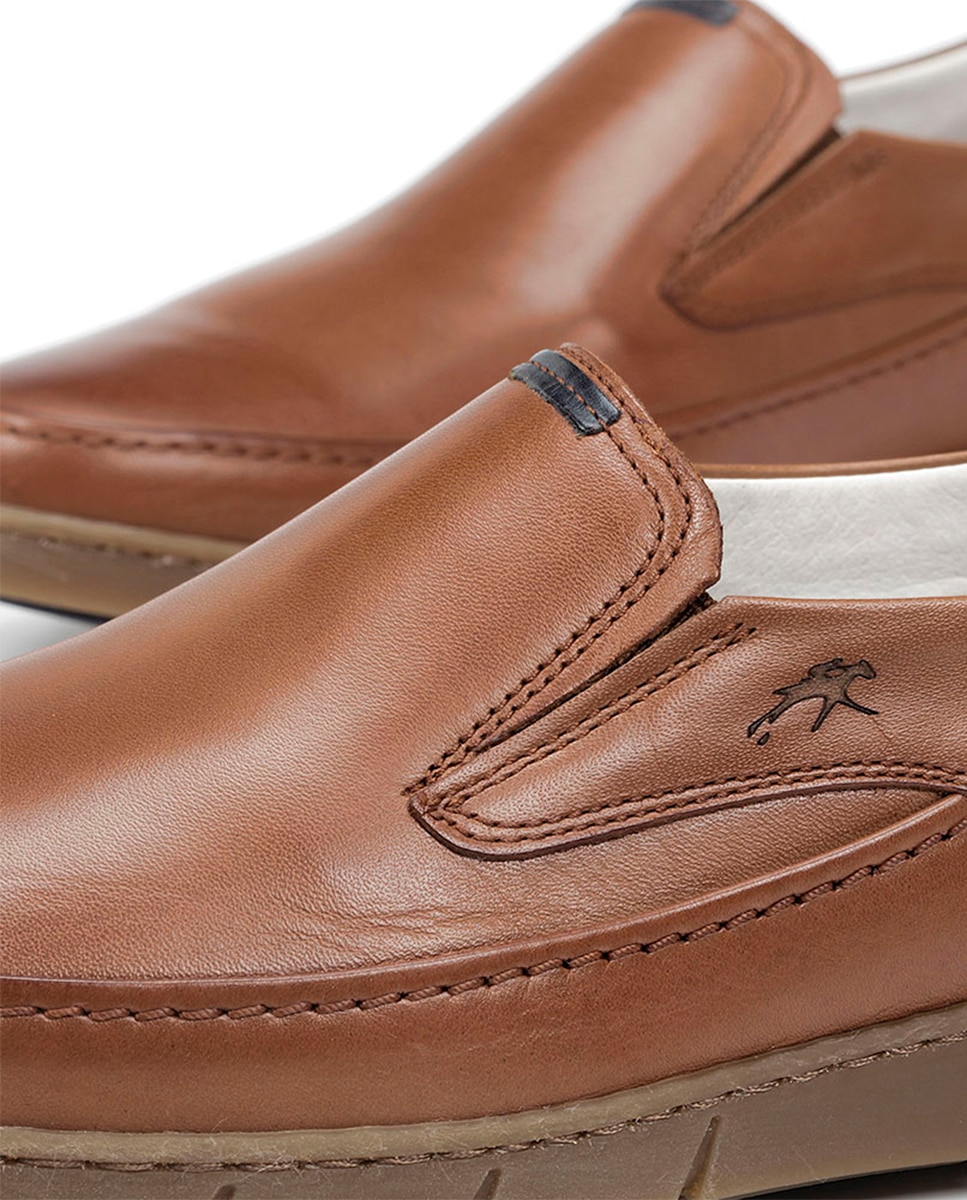 Mocassins em Pele com Sola Flexível Couro-6