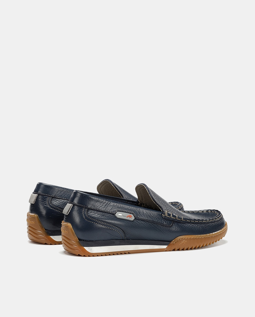 Mocassins em Pele Azul-marinho-3