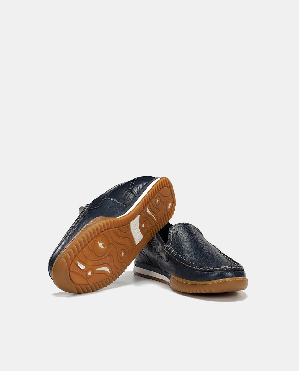 Mocassins em Pele Azul-marinho-4