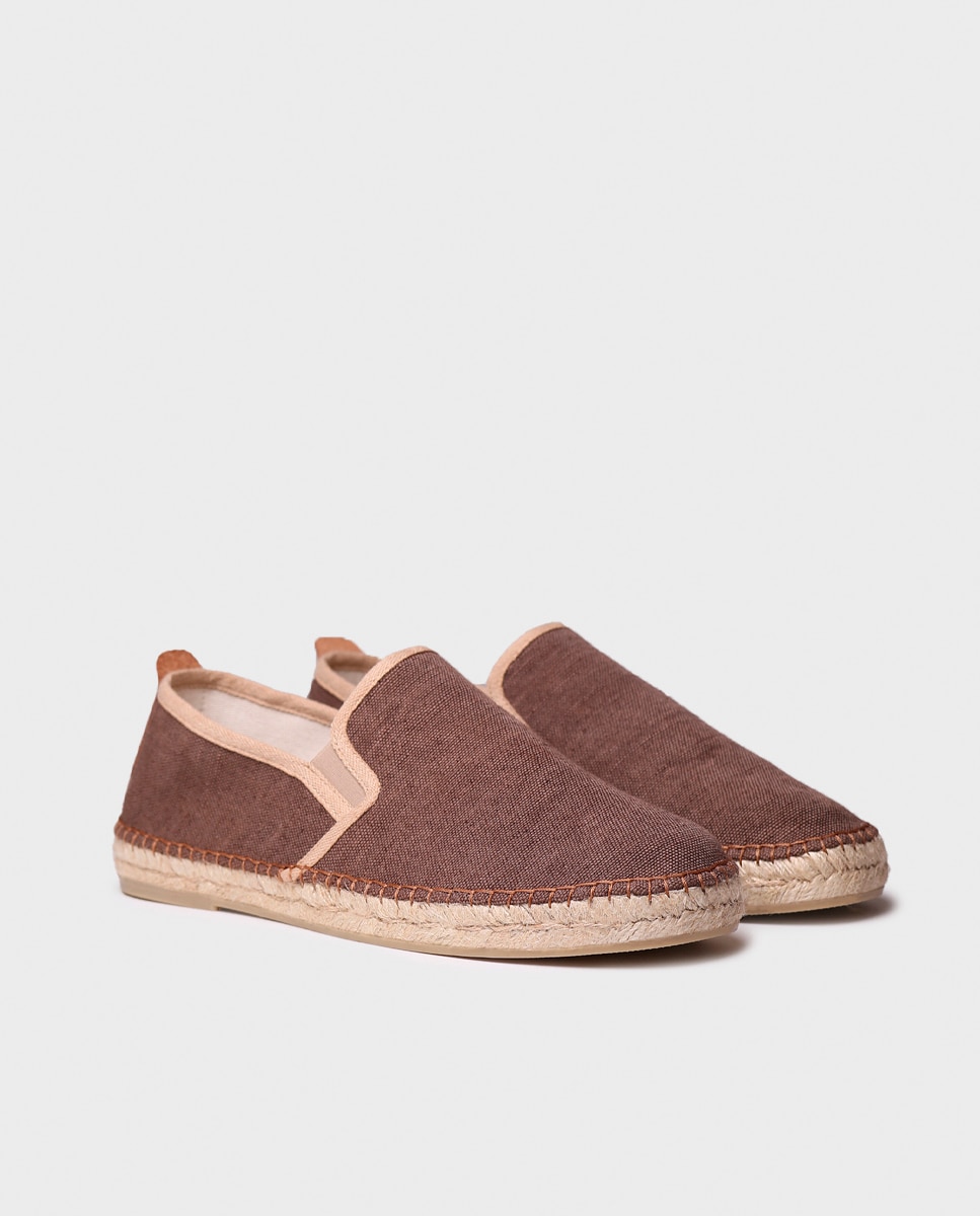 Alpercatas de Algodão Castanho-2