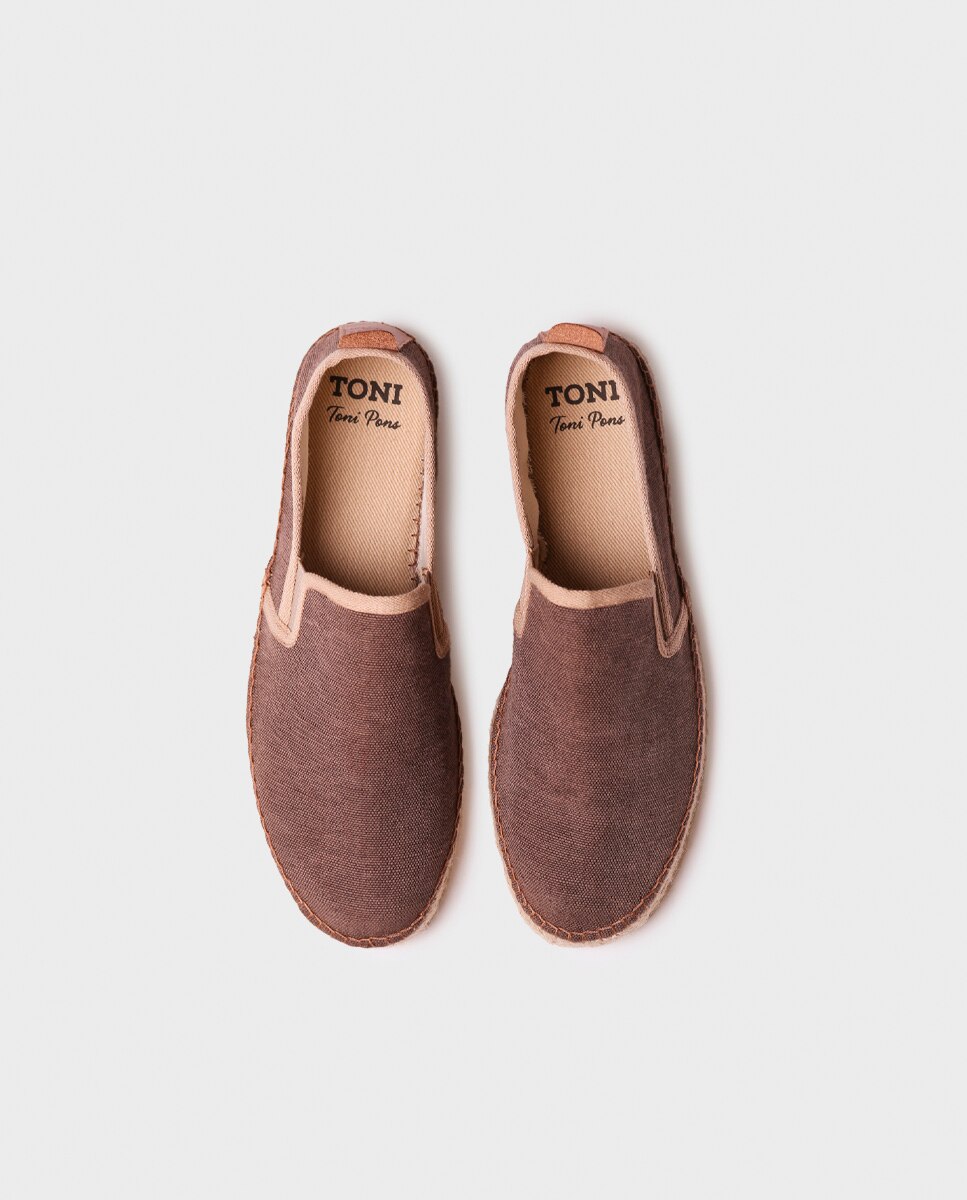 Alpercatas de Algodão Castanho-3