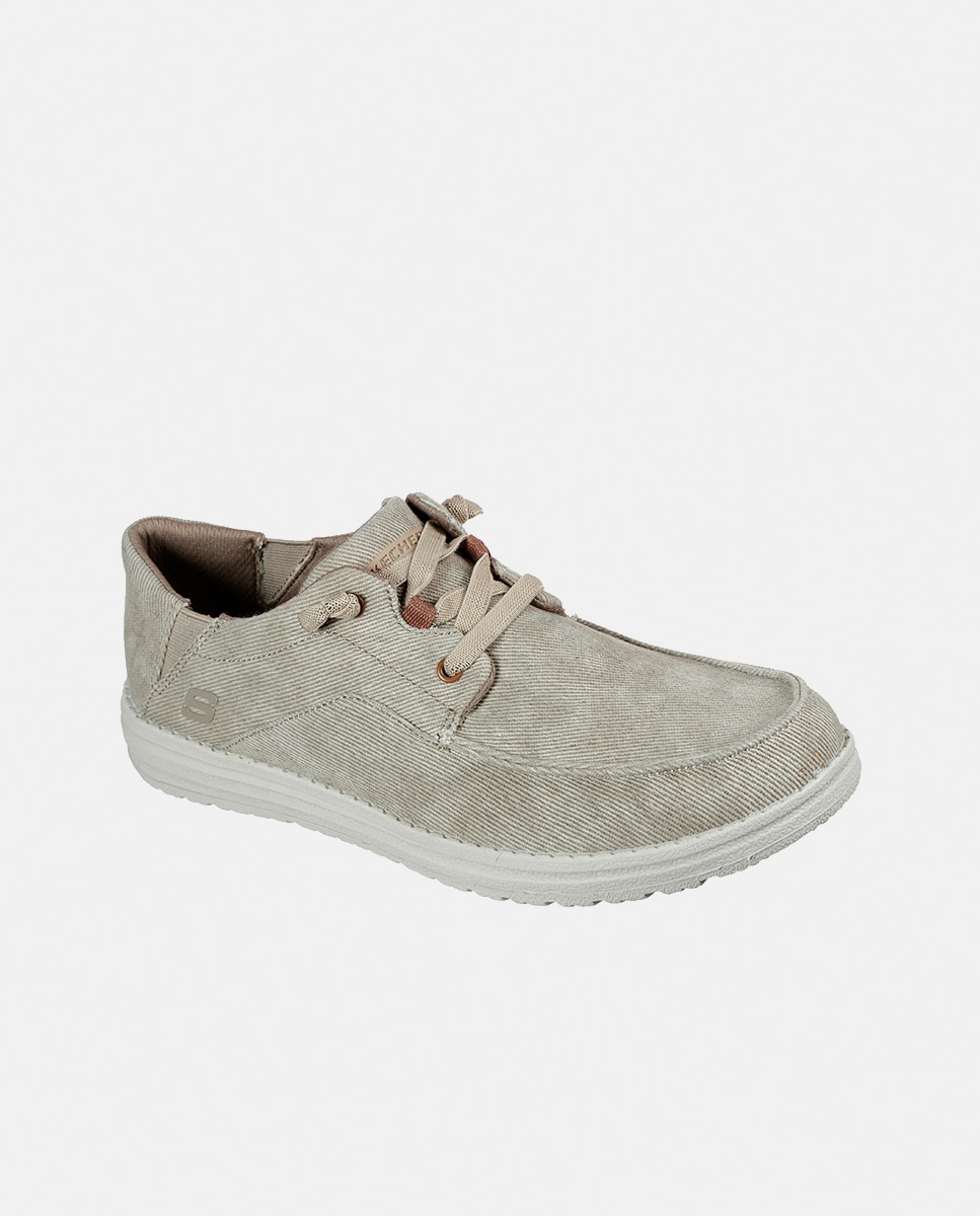 Sapatilhas Casual com Acabamento em Lona Natural-2