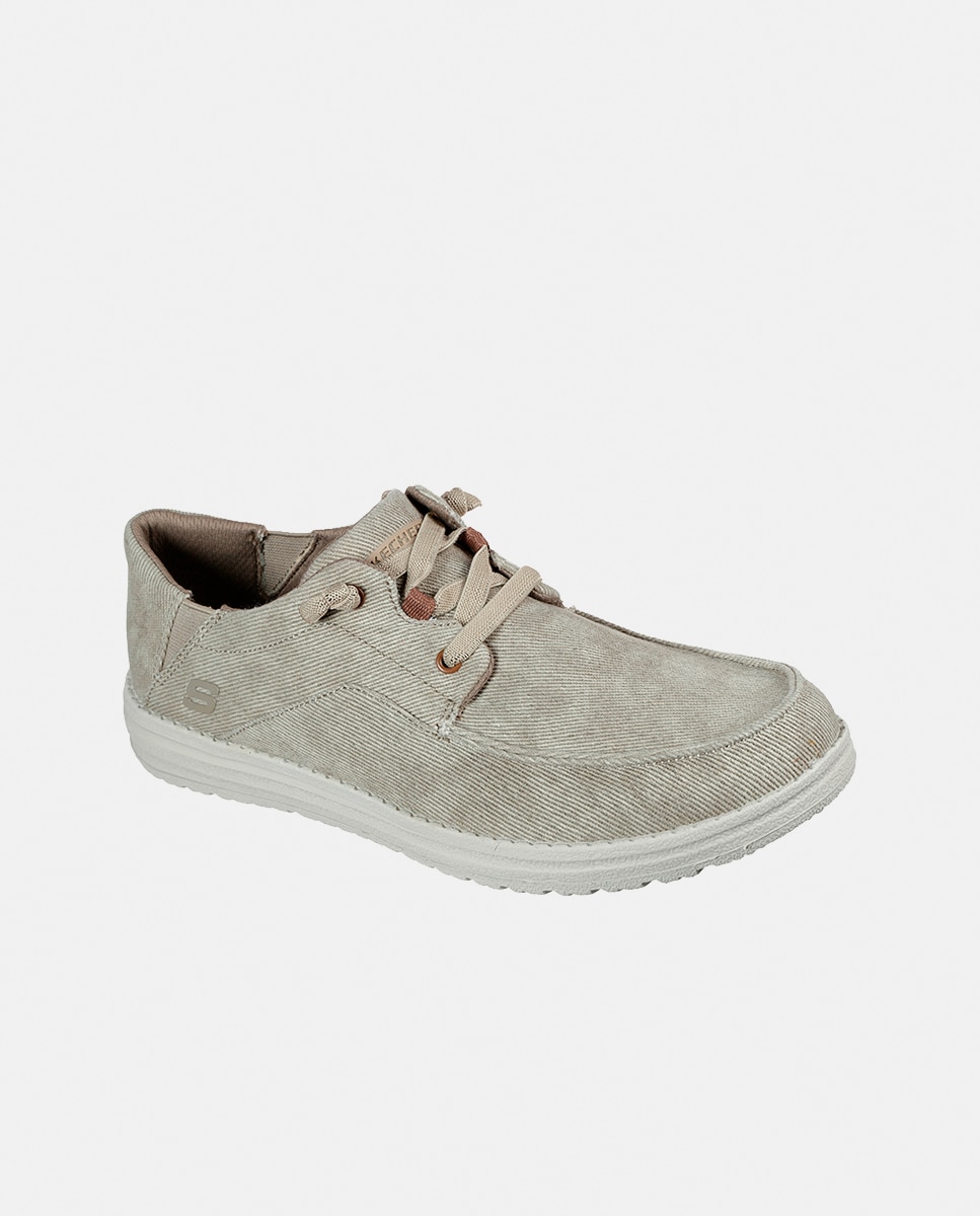 Sapatilhas Casual com Acabamento em Lona Natural-4