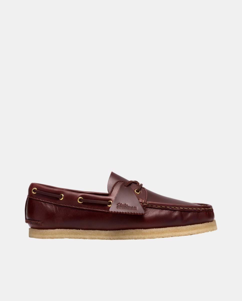 Imagem 0 de Sapatos Godney Boat em Pele com Sola de Borracha